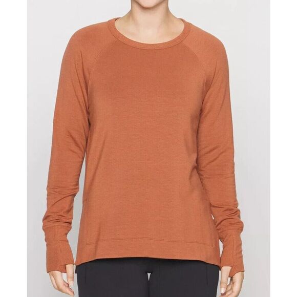 Athleta 659287-02 Women's Sz M Sequoia Brown Coaster Luxe Recover Sweatshirt - Picture 15 of 16